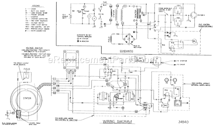 Page C Diagram and Parts List for 5990-0  Briggs and Stratton Generator
